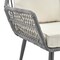Manhattan Comfort Cannes Rope Wicker 3-Piece Patio Conversation Set with Cushions in Cream OD-CV012-CR - alternate 2
